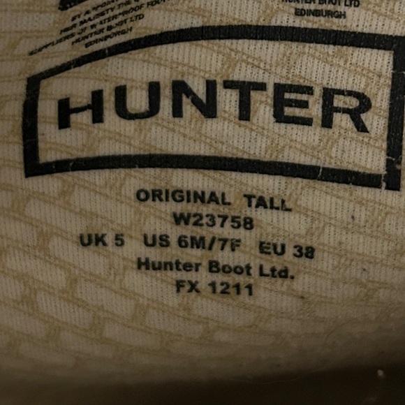 Hunter Unisex Dark Turquoise Original Gloss Short Rain Boots - Picture 8 of 9